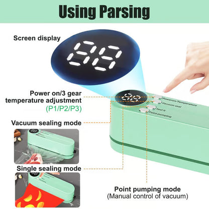Mini Vacuum Bag Sealer Cordless Handheld Food Sealing Machine