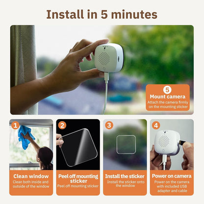 Crystal-clear security 2K camera Color Night Vision 24/7 Recording & Smart Alerts Easy Install!