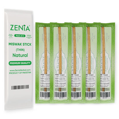 Huge Savings Thin Zenia Sewak Miswak Natural Toothbrush Sticks, All Natural Oral Cleaning Care Sticks
