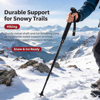 GS183 FOX Telescopic Hiking Trekking Pole with Self-Defense Baton