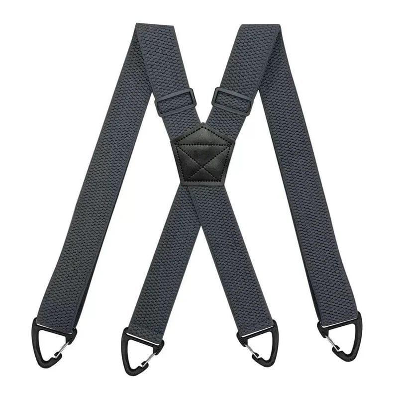 Heavy-Duty Men s Suspenders with Hook Clips Adjustable X/Y-Back Work Suspenders