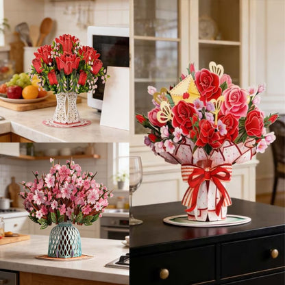 Forever-Blooming 3D Flower Pop-Up Card
