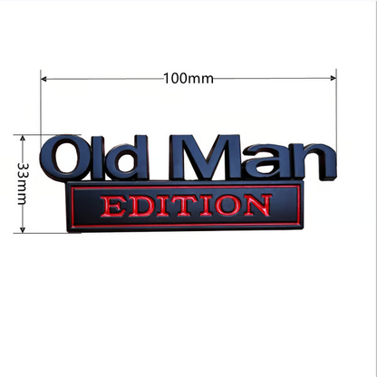 Year - Old Man Edition Car Emblem
