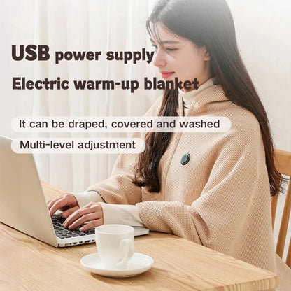 Portable Heated Shawl Wearable Electric Heating Wrap