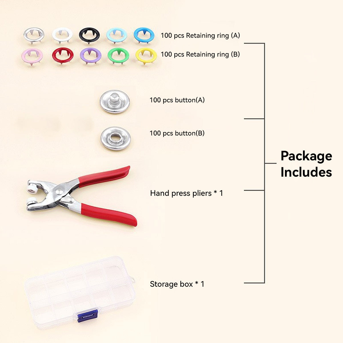 Color Snap Pliers Kit