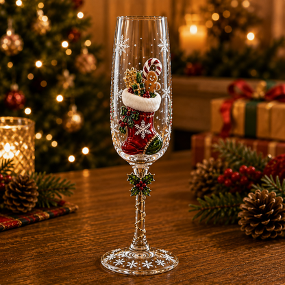 Christmas Magic Champagne Glass Collection