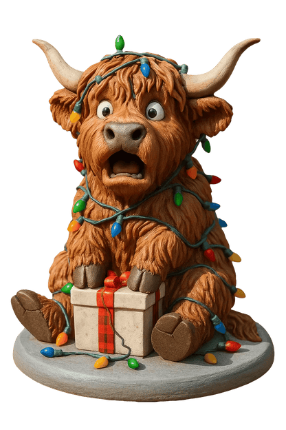 Highland Cow Advent Calendar 2026 24-Day Christmas Countdown with Cute Highland Cow Figurines