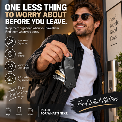 Smart Key Organizer with Apple Find My Compact Everyday Key Holder