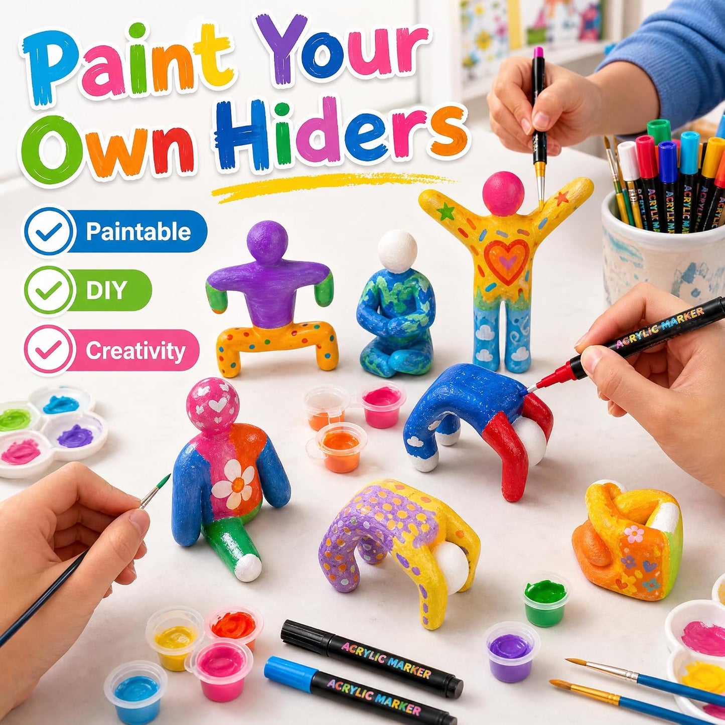 Paintable Chameleon Figures