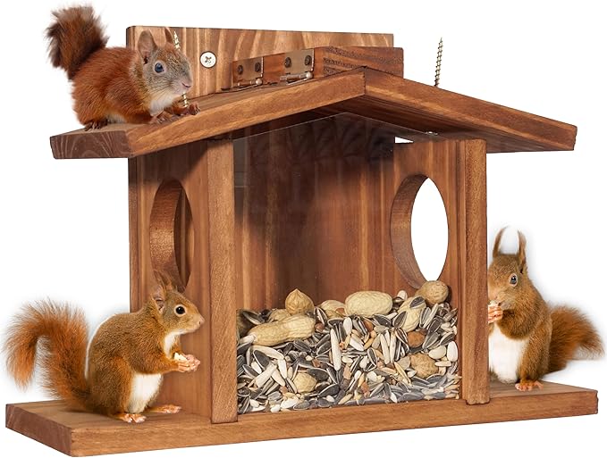 Wooden Squirrel Feeder