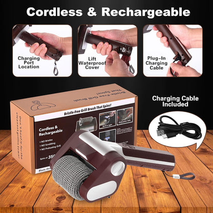 Bristle-Free Spinning Grill Brush