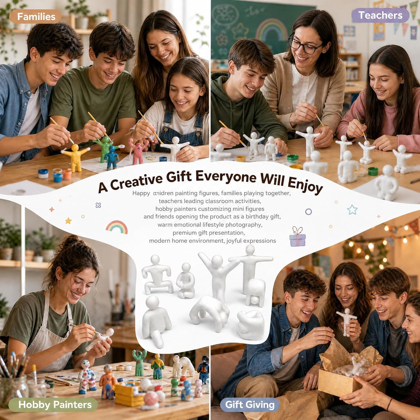Paintable Chameleon Figures
