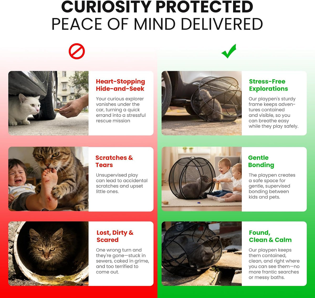 Portable 360 Cat Playpen Their Safe Little Space Anywhere