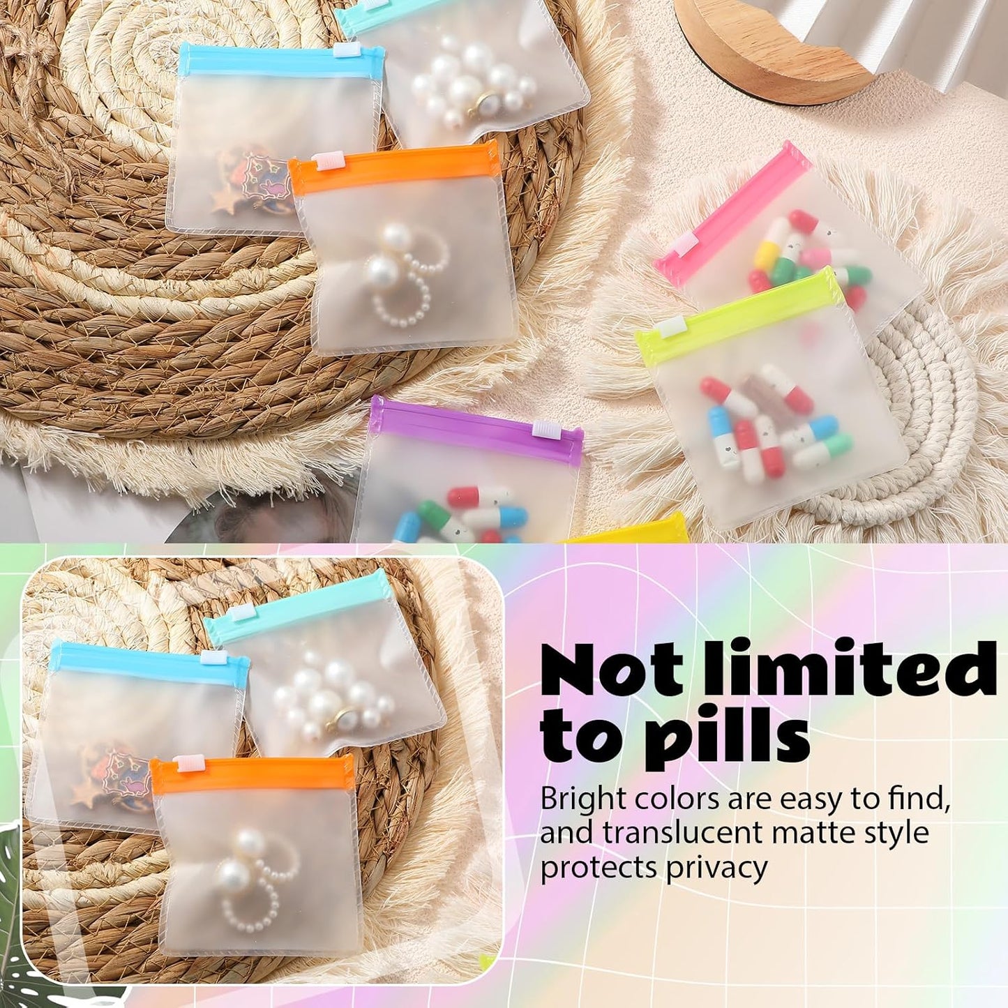 Zippered Pill Pouch Set