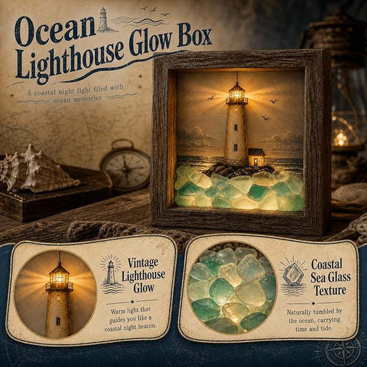Lighthouse Shadow Box Light