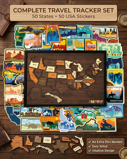 Wooden USA Map Puzzle