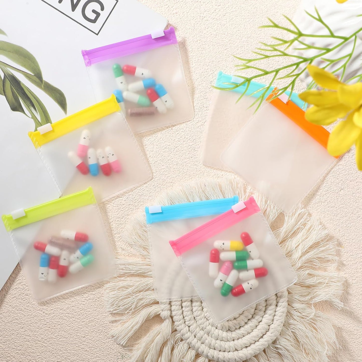 Zippered Pill Pouch Set