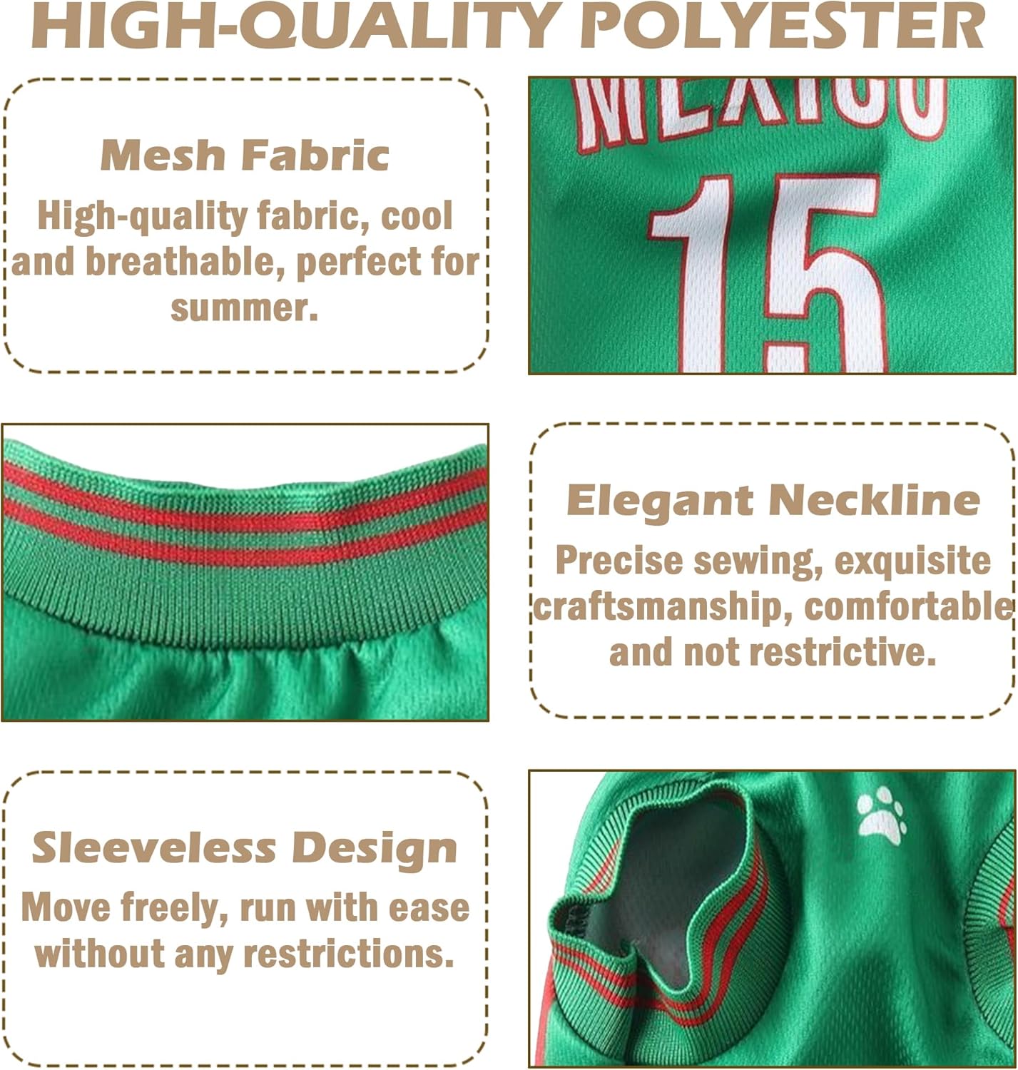 Breathable Pet Soccer Jerseys