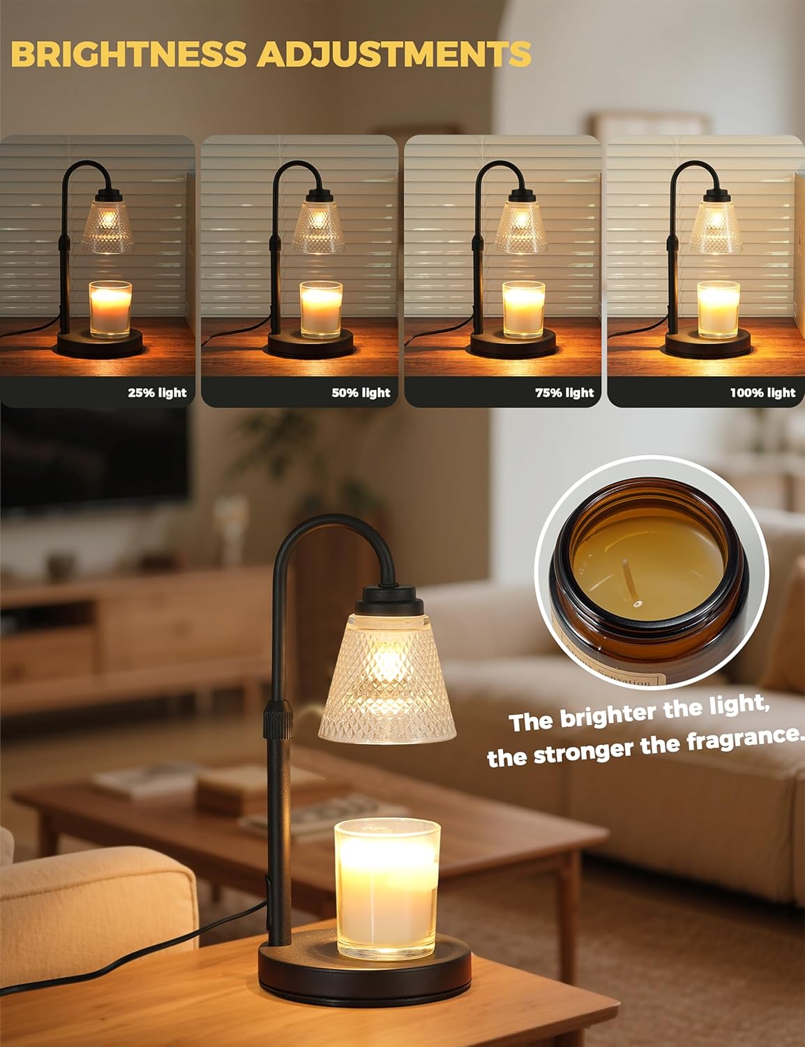 Dimmable Timer Candle Warmer