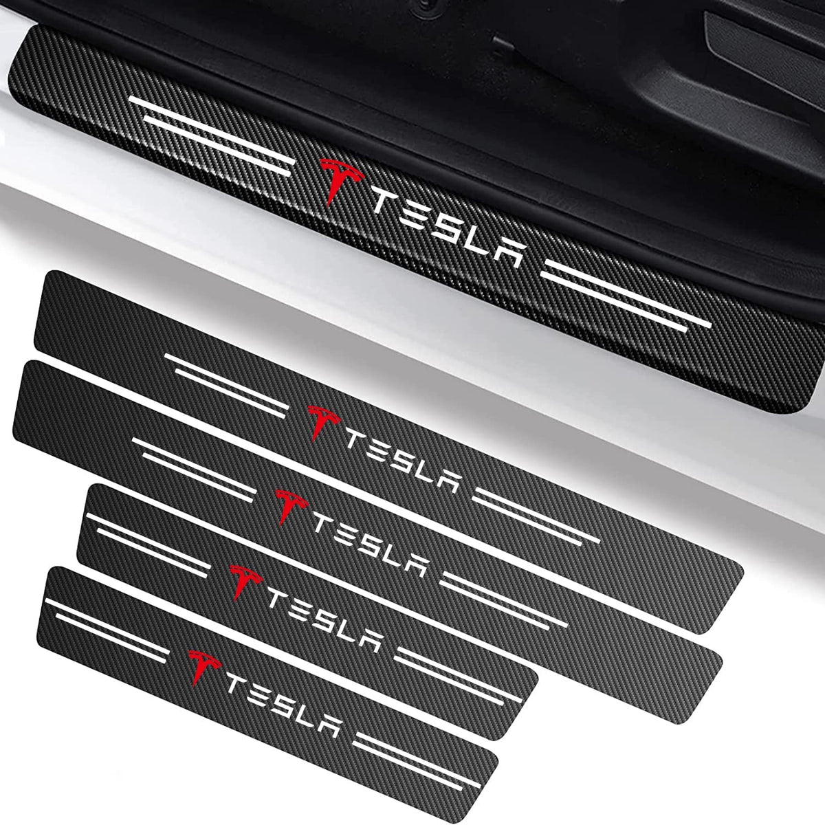 Door Sill Protectors with Logo Front Doors, Rear Doors & Trunk