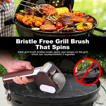 Bristle-Free Spinning Grill Brush