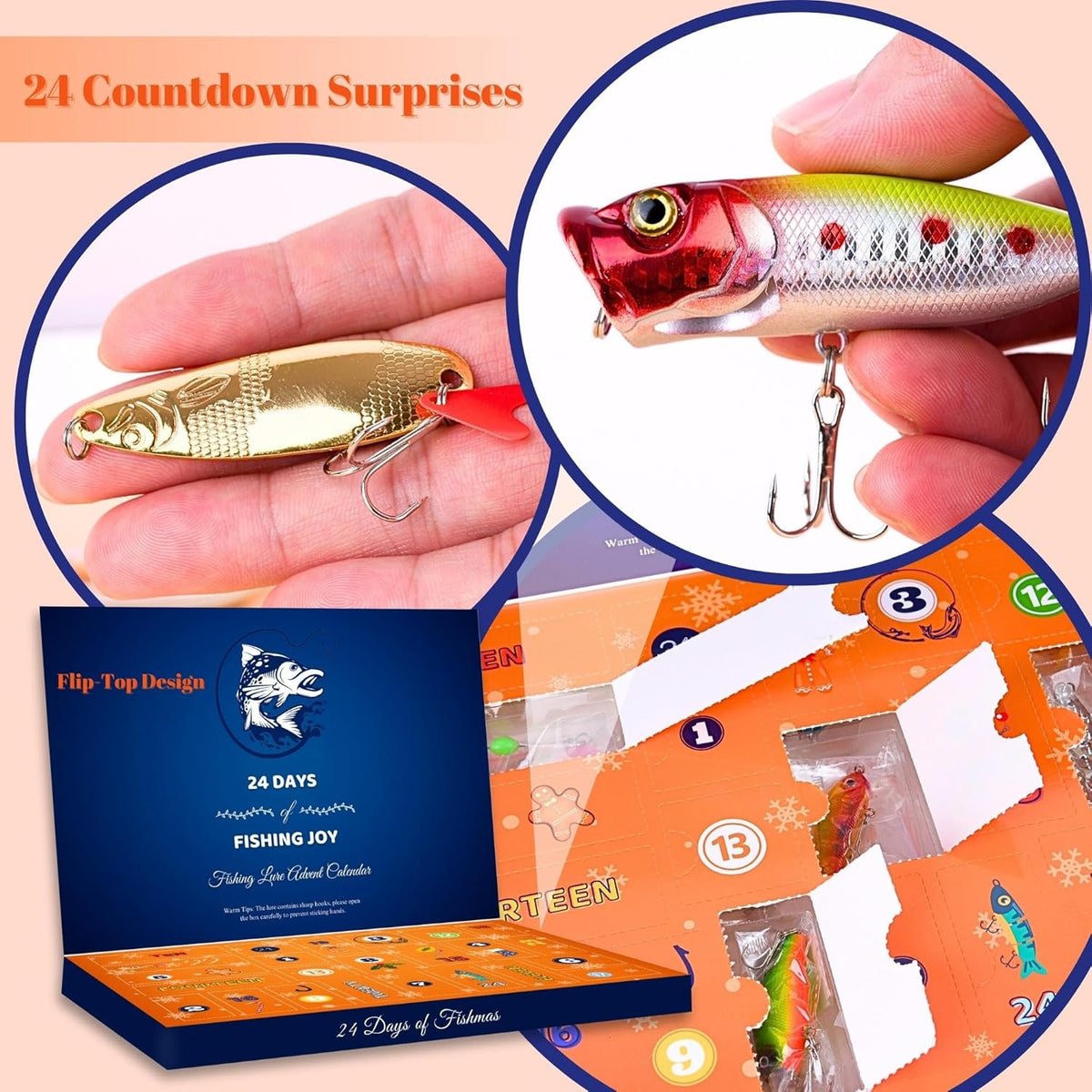 Fishing Advent Calendar-24 Fishing Lures