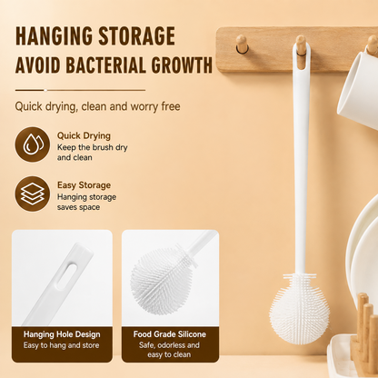 360 Silicone Bottle Cleaning Brush Long Handle Soft Bristle Cleaner for Bottles, Cups & Narrow Containers