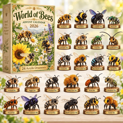 World of Bees 2026 Advent Calendar | 24 Unique Acrylic Ornaments