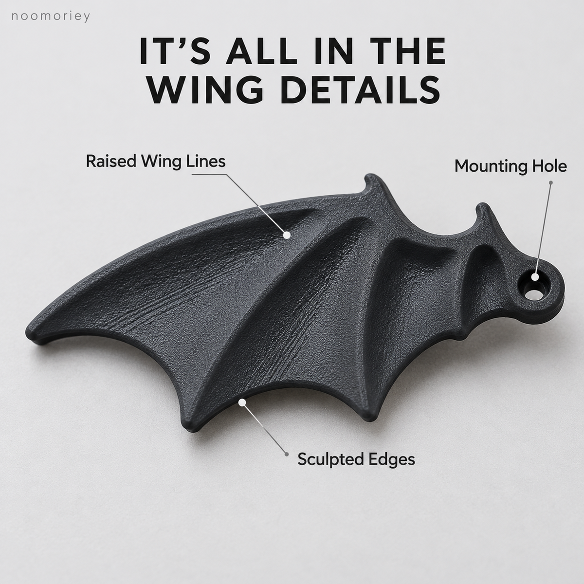 Midnight Wings Bat Wing License Plate Decorations