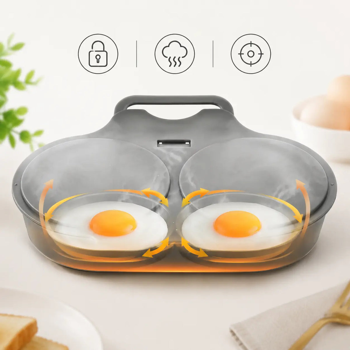 Microwave Omelette Maker BPA-Free Non-Stick Egg Cooker for Quick & Easy Breakfasts
