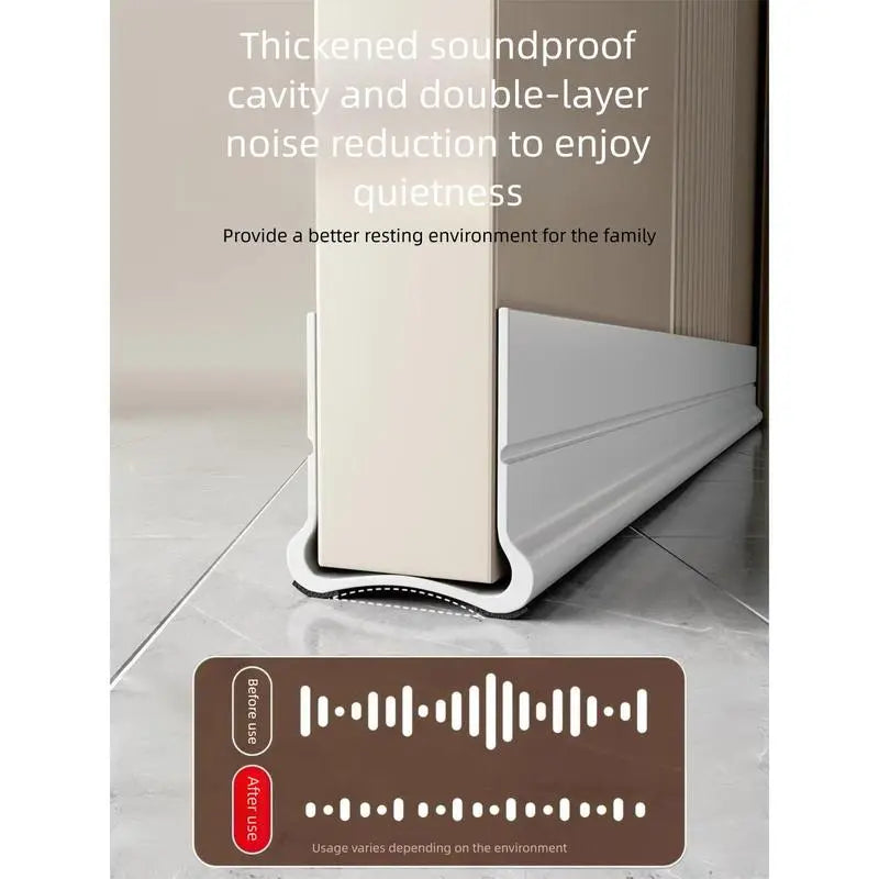 Triple Seal Under-Door Draft Stopper Self-Adhesive PVC Weather Strip