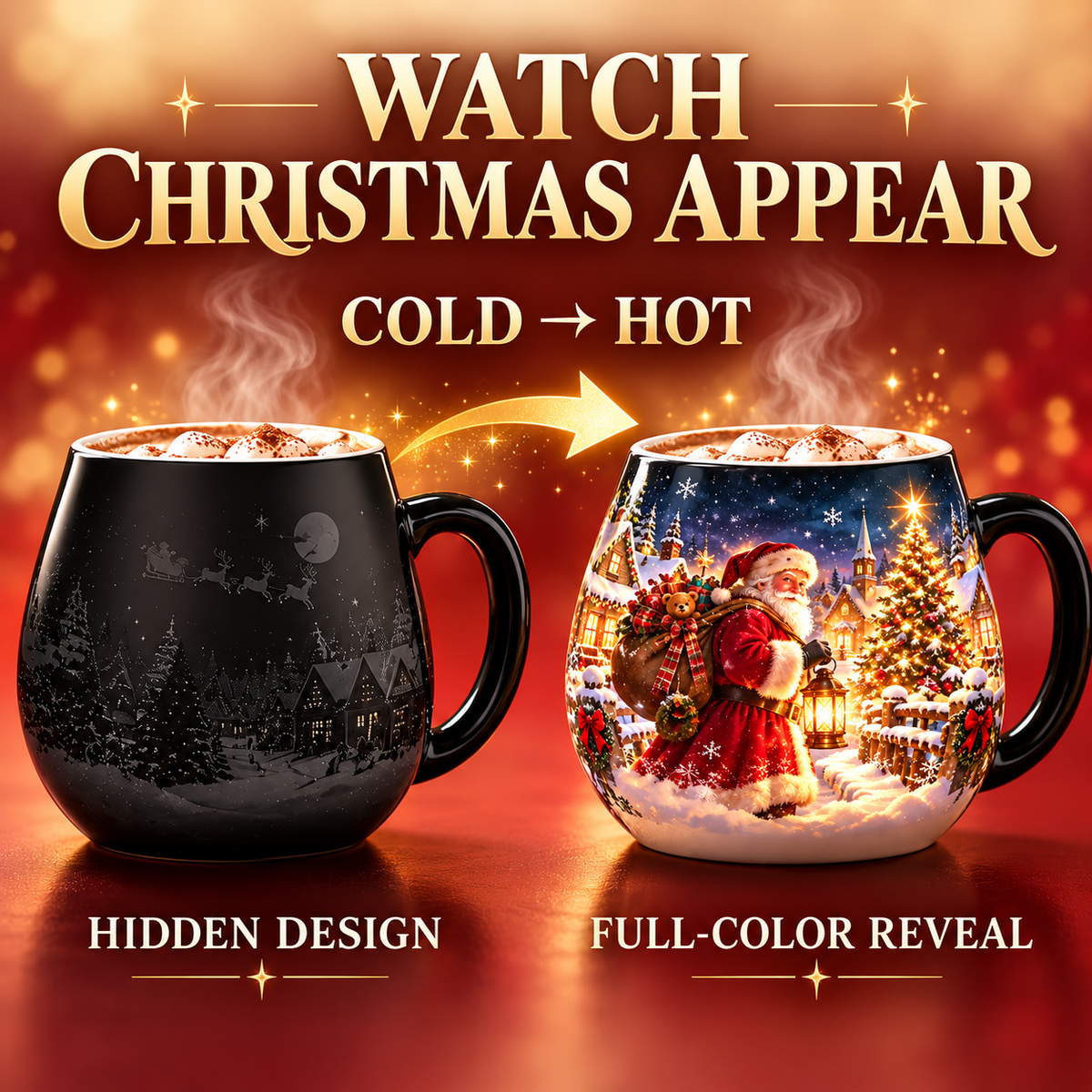 Christmas Magic Color-Changing Mug Heat Reveal Holiday Gift