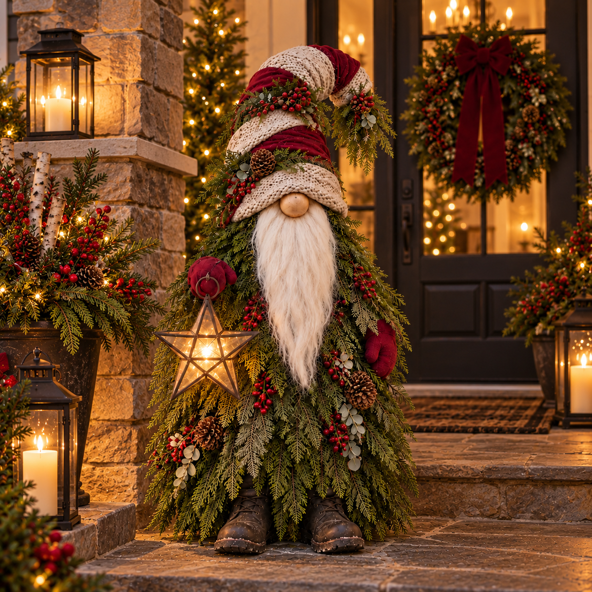 Evergreen Star Gnome Lighted Christmas Woodland Decor