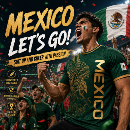 Men's Mexican Aztec Soccer Print Casual Tee