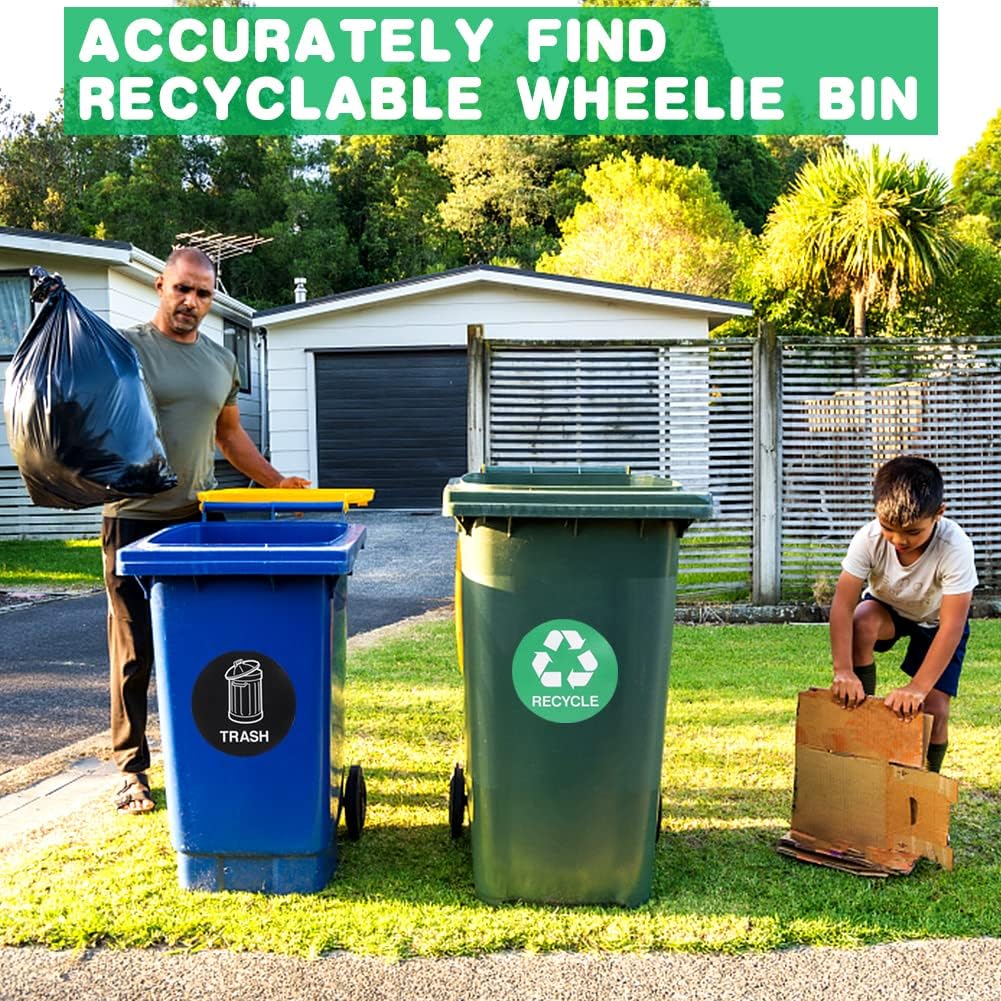 Eco-Friendly Trash Can Face Sticker Set