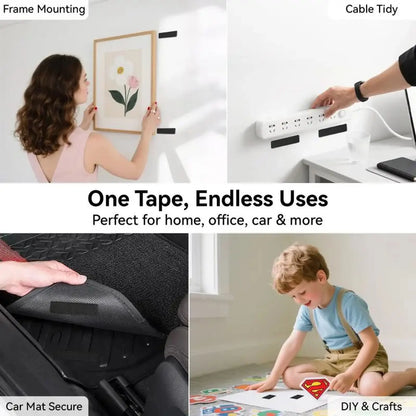 Heavy Duty Waterproof Double Sided Hook and Loop Strips for Wall Decor