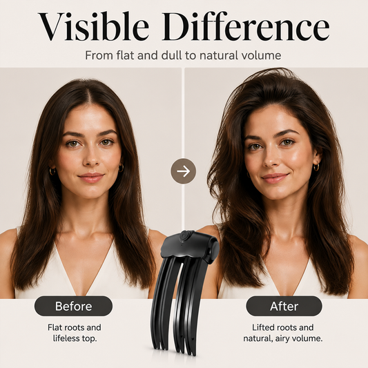 Over 48, Cordless Heated Root Volumizing Hair Clip Portable Styling Tool for Fine, Straight Hair