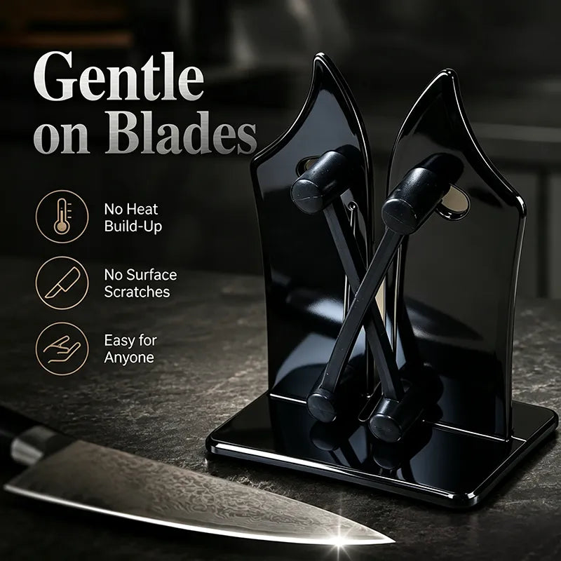 Professional Stainless Steel Knife Sharpener Fast Sharpening for Smooth, Wavy & Micro-Tooth Blades, Adjustable 16 -32