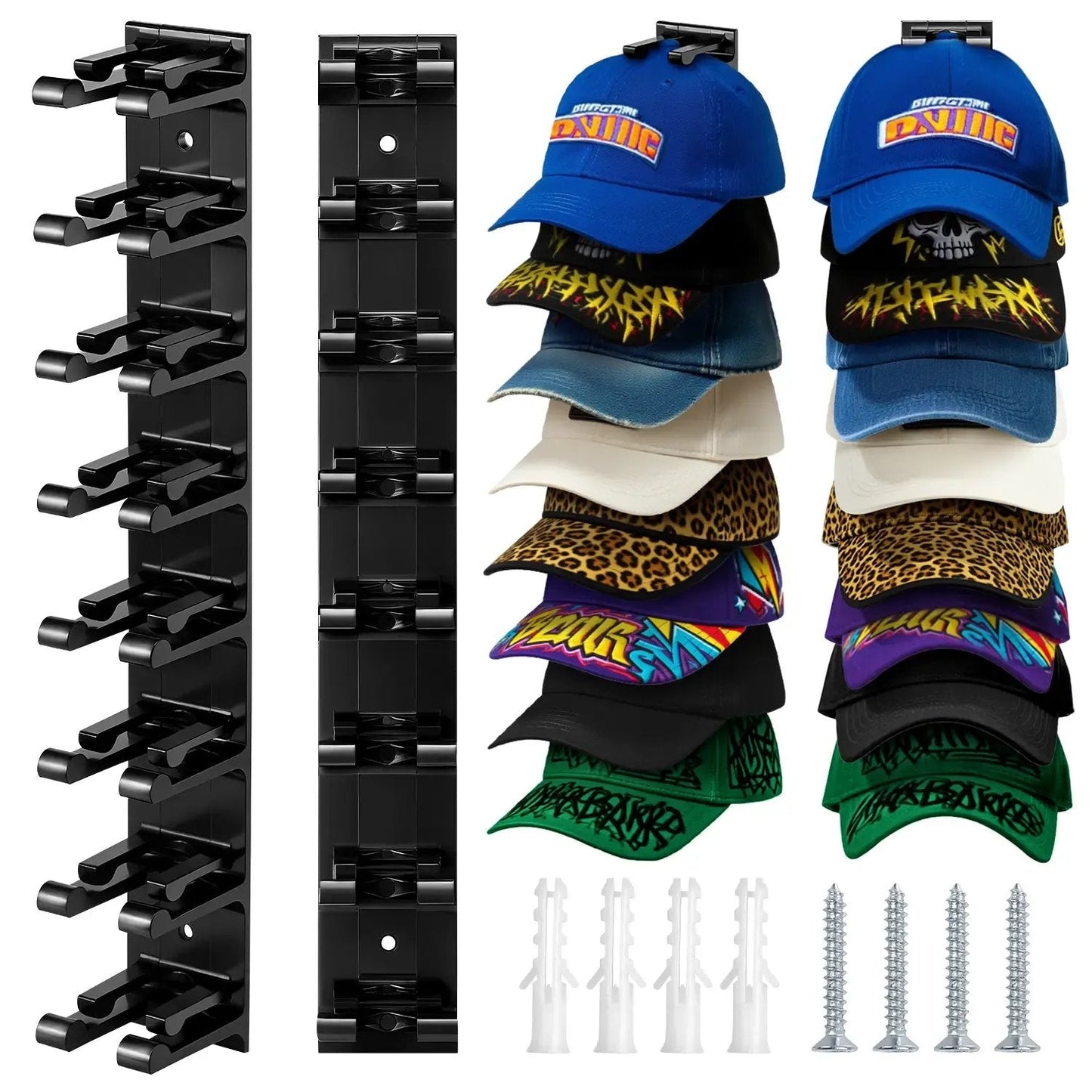 Wall-Mounted Hat Hook Set