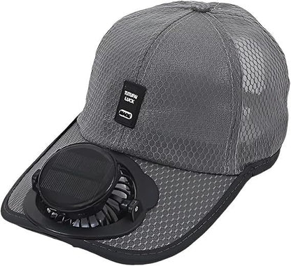 Cooling Solar Fan Hat UV Protection & Breathable Mesh