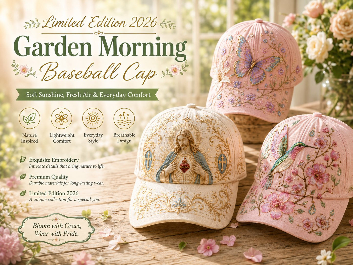 Garden Morning Cap