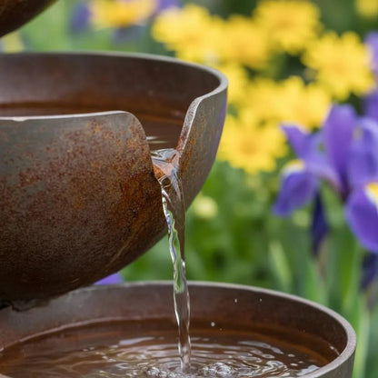 Cascading Rain Catcher Birdbath