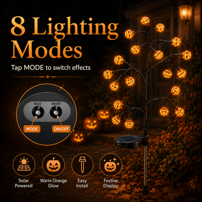 Solar Pumpkin Stake Light