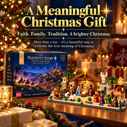 Nativity Advent Calendar 24-Day Buildable Christmas Nativity Set