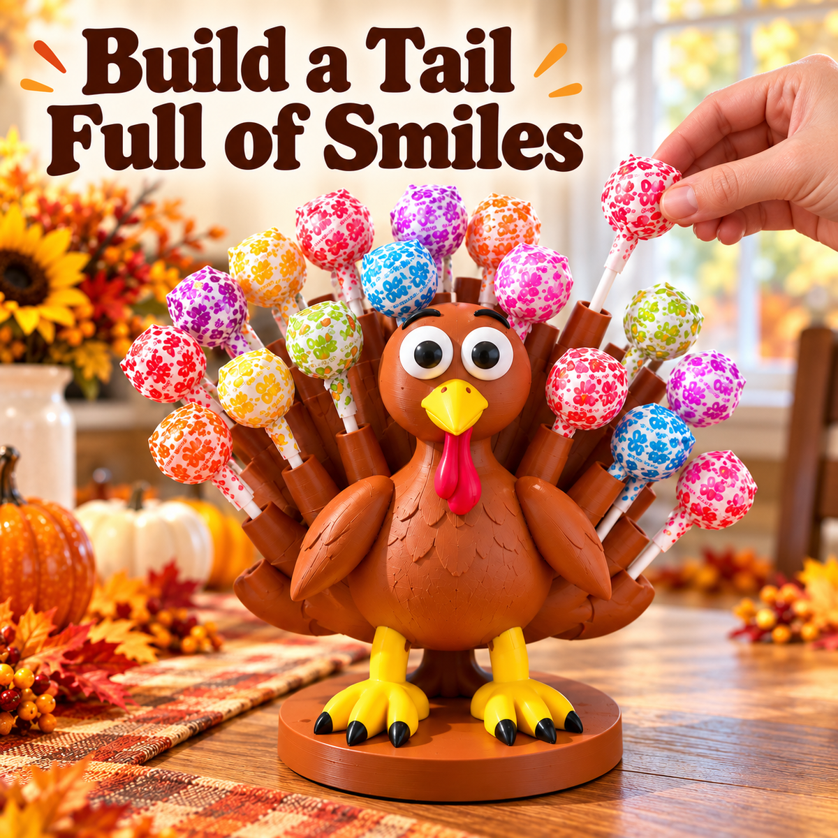 Turkey Lollipop Holder A Rainbow Tail of Thanksgiving Fun