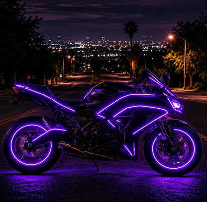 Motorcycle RGBIC Glow Kit 5000+ Colors, Music Sync & App Control