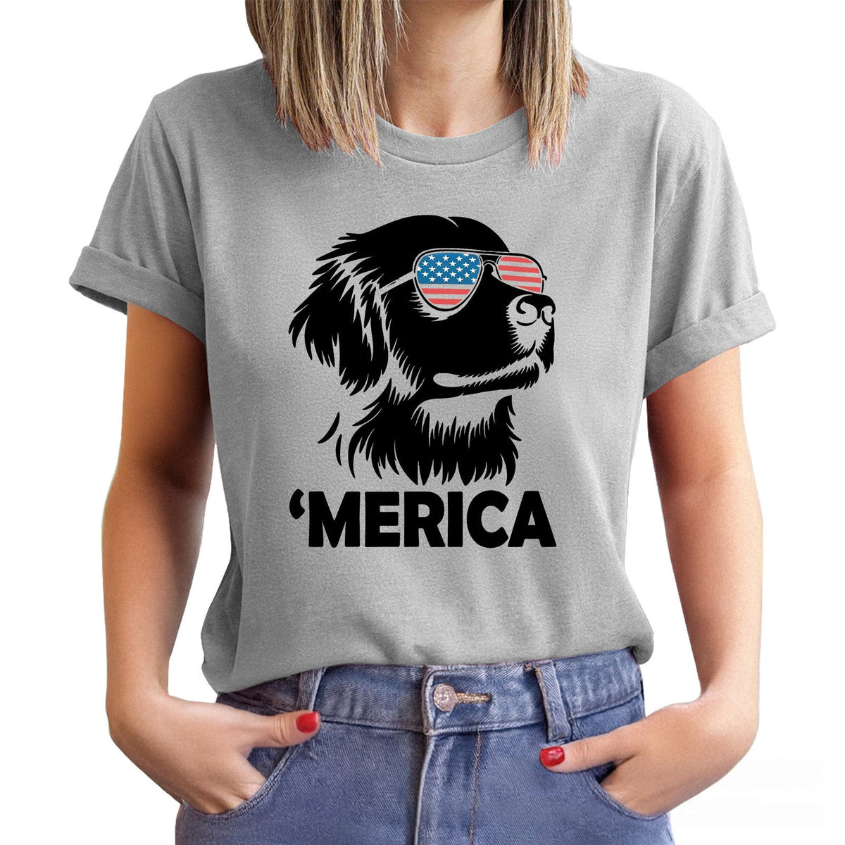 Merica Golden Retriever Shirt | 4th of July Dog Shirt