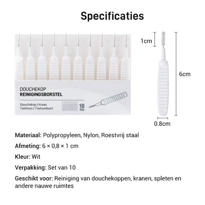 Anti-clogging cleaning brush for holes