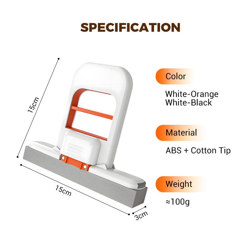 Foldable Mini Mop No-Mess Squeeze, Wipes Any Surface