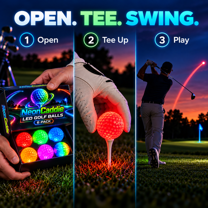 Light up every round, Ahlet-LED Golf Balls 6-Pack